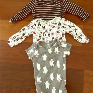 Carters 3M winter bodysuits